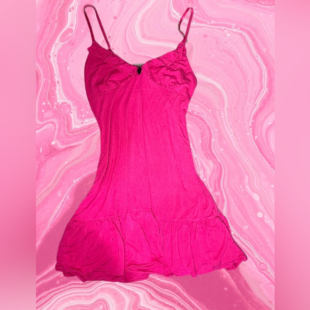 Vintage Betsey Johnson pink slip dress